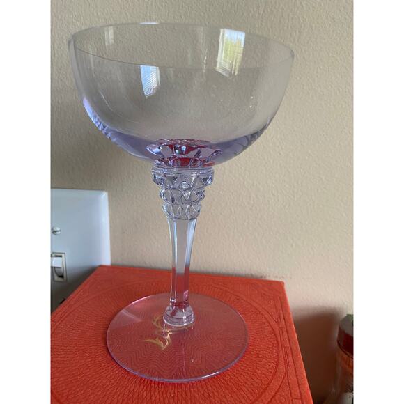 Vintage Iced Tea Stem 1962 Tiffin-Franciscan Twilight Blue OPTIC For 1 Glass - Picture 9 of 10